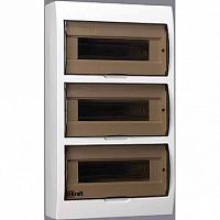 Распределительный шкаф ЩРН-П, 36 мод., IP41, навесной, пластик, белая дверь, с клеммами |  код. 31014DEK |  DEKraft